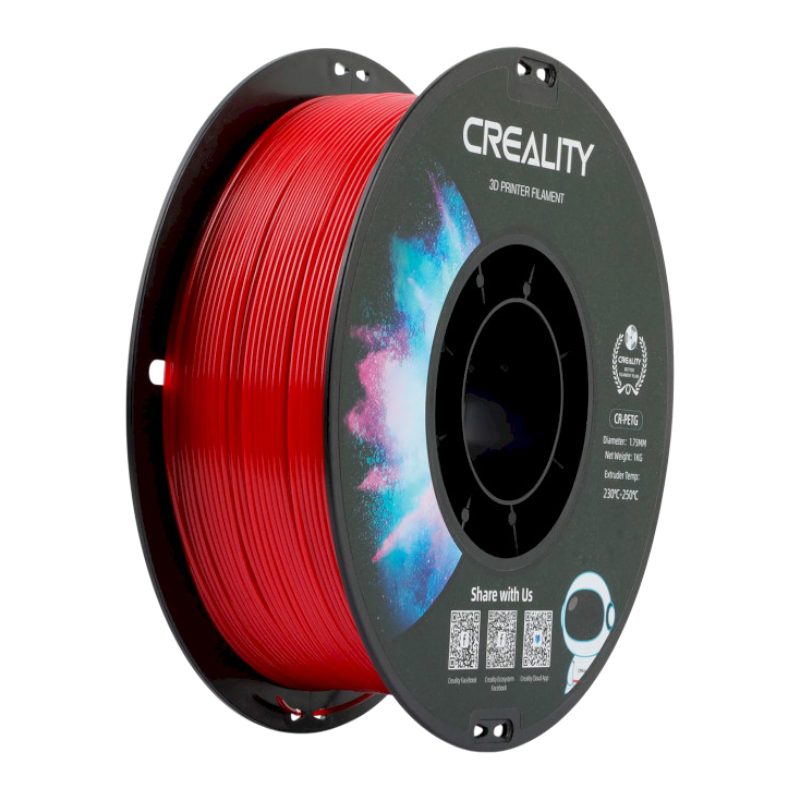 Філамент (пластик) для 3D принтера CREALITY PETG 1кг, 1.75мм, червоний (3301030038)